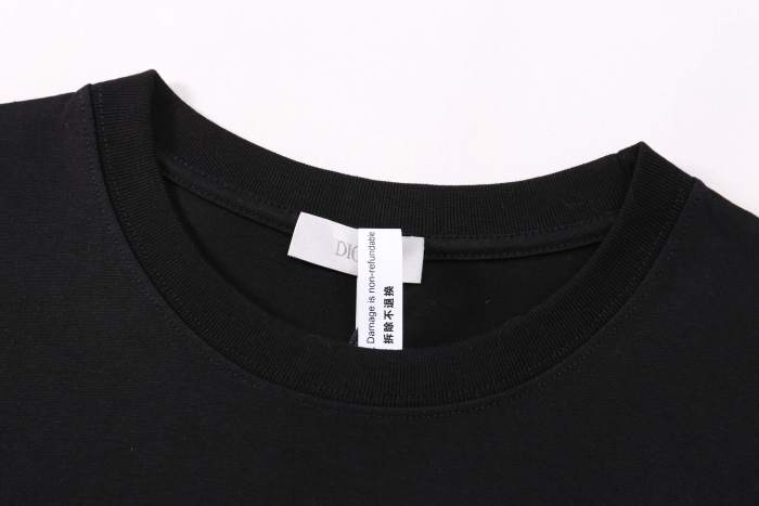 Dior x Stone Island Shirt Logo Print Black Oversized Fit T-Shirt