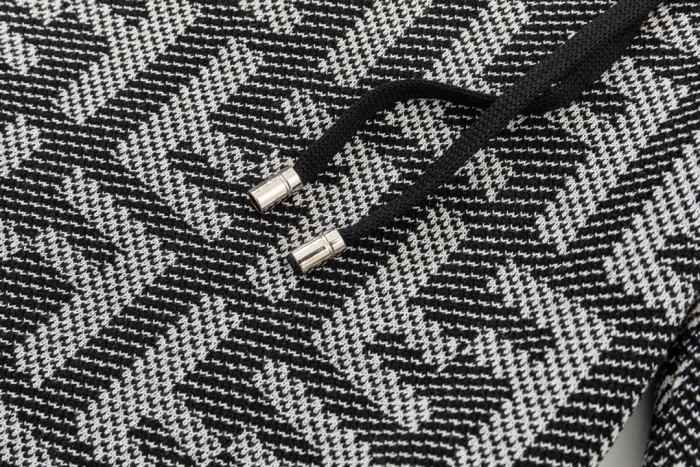 Fendi Dark Pattern Black and White Knitted Shorts