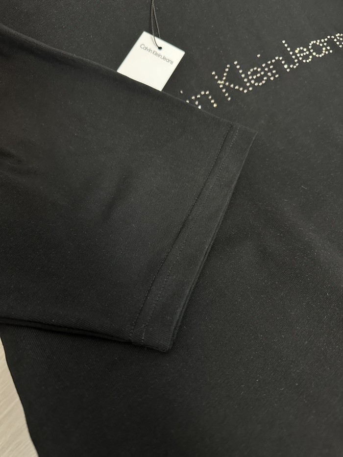 CALVIN KLEIN Logo Diamond Cotton Short-sleeved T-shirt