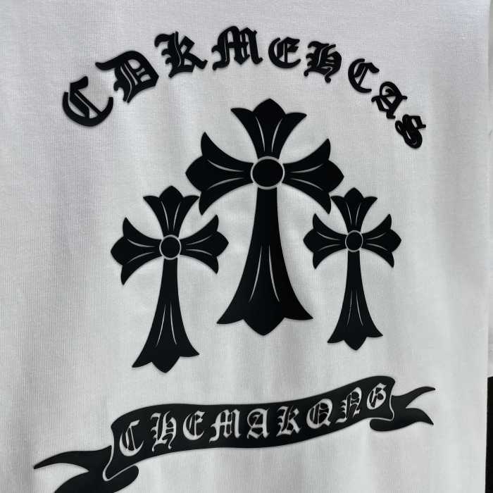 Chrome Hearts Classic Logo Print Cotton Short Sleeves T-Shirts