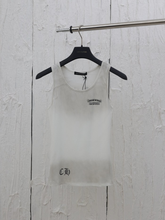 Chrome Hearts Cross Sanskrit Print Knitted Vest Tee