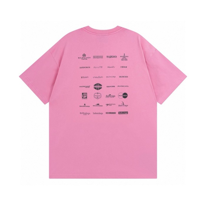 Balenciaga Full Print LOGO Cotton Short Sleeve T-shirt