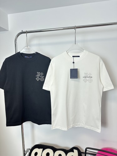 Louis Vuitton's3D Three-dimensional  Logo Hot Diamond short-sleeved T-shirt
