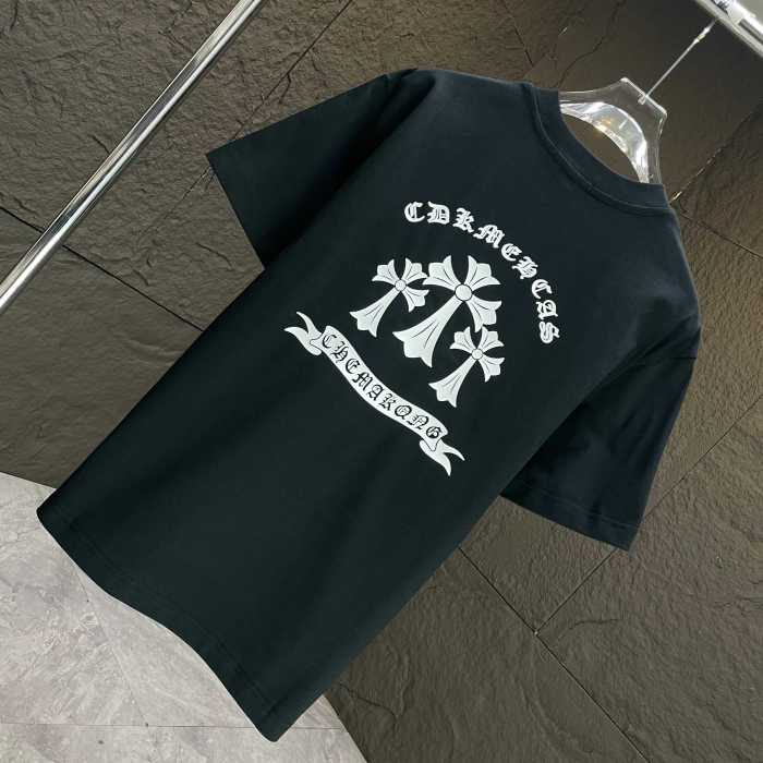 Chrome Hearts Classic Logo Print Cotton Short Sleeves T-Shirts