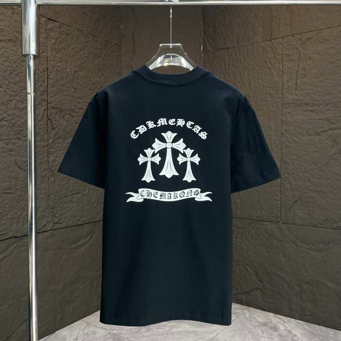 Chrome Hearts Classic Logo Print Cotton Short Sleeves T-Shirts