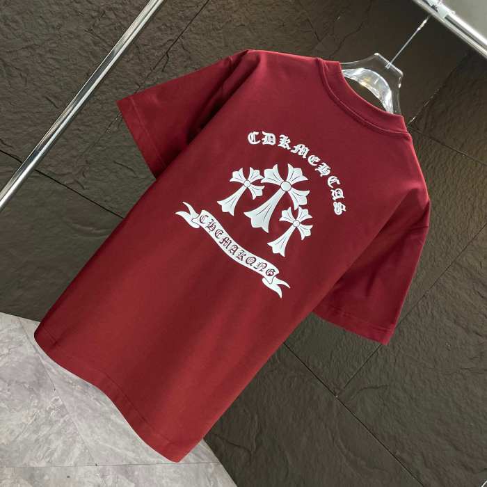 Chrome Hearts Classic Logo Print Cotton Short Sleeves T-Shirts