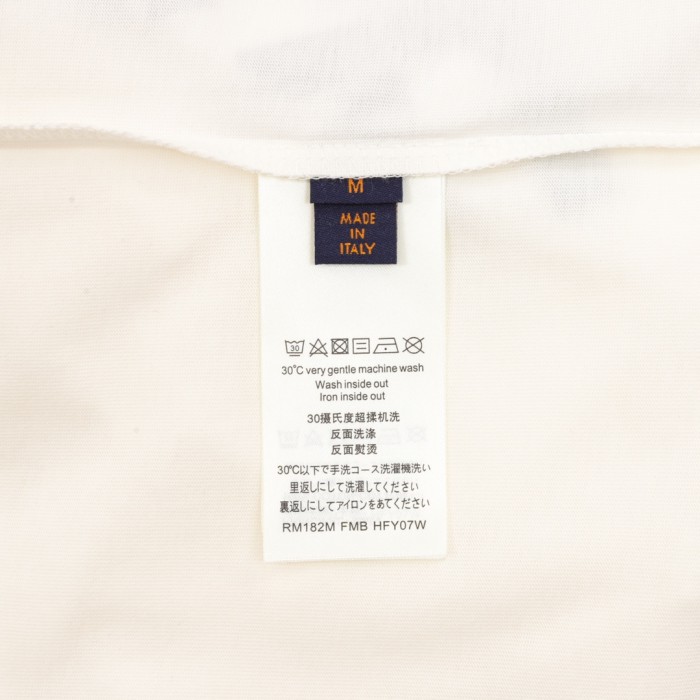 Louis Vuitton Earth FlockedGraphic Cotton Short Sleeve T-Shirt