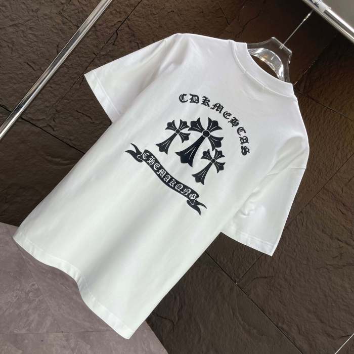 Chrome Hearts Classic Logo Print Cotton Short Sleeves T-Shirts