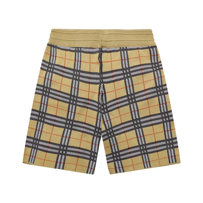 Burberry Logo Classic Plaid Knitted Shorts