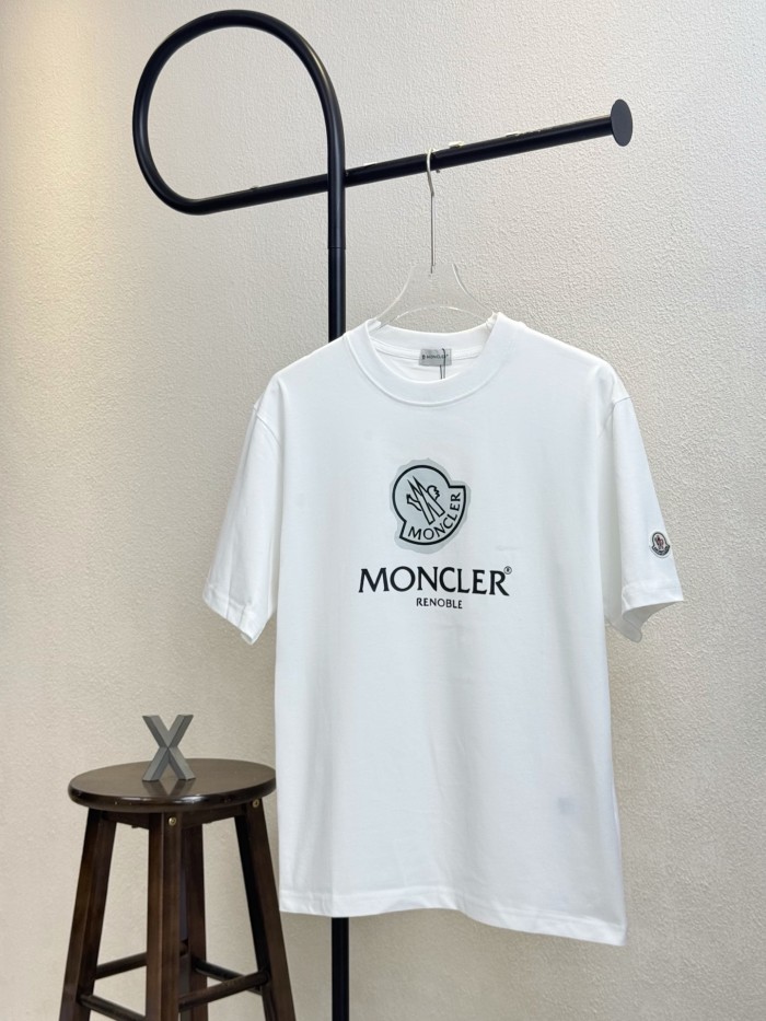 Moncler Classic Logo Print Cotton Short Sleeves Tee