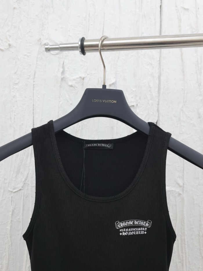 Chrome Hearts Cross Sanskrit Print Knitted Vest Tee