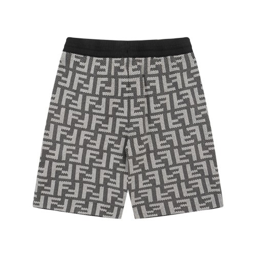 Fendi Dark Pattern Black and White Knitted Shorts