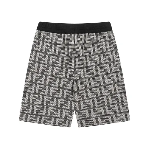Fendi Dark Pattern Black and White Knitted Shorts