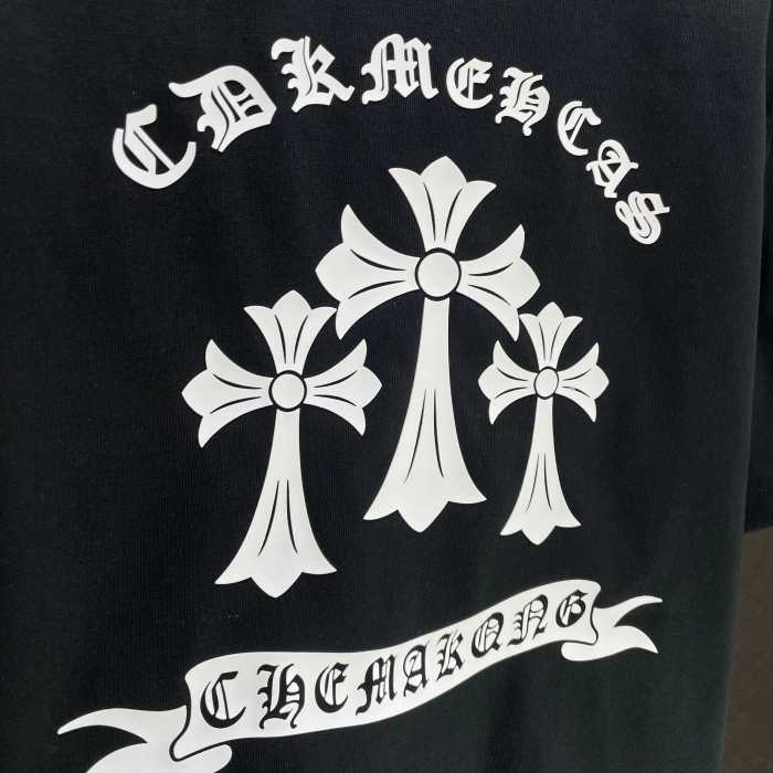 Chrome Hearts Classic Logo Print Cotton Short Sleeves T-Shirts