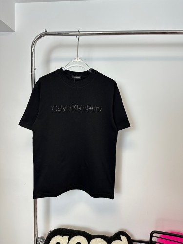 CALVIN KLEIN Logo Diamond Cotton Short-sleeved T-shirt