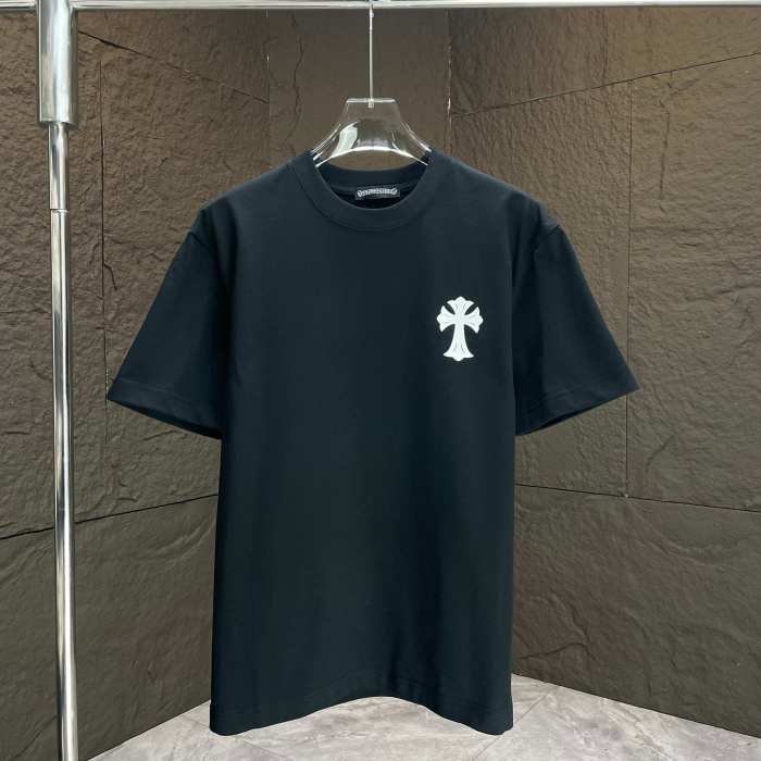 Chrome Hearts Classic Logo Print Cotton Short Sleeves T-Shirts