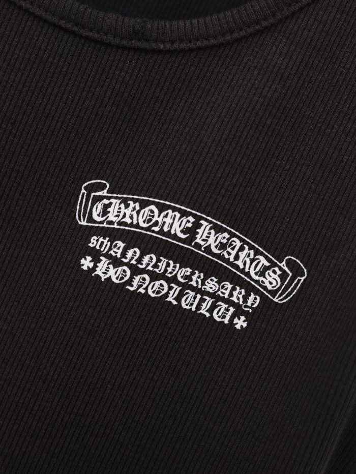 Chrome Hearts Cross Sanskrit Print Knitted Vest Tee