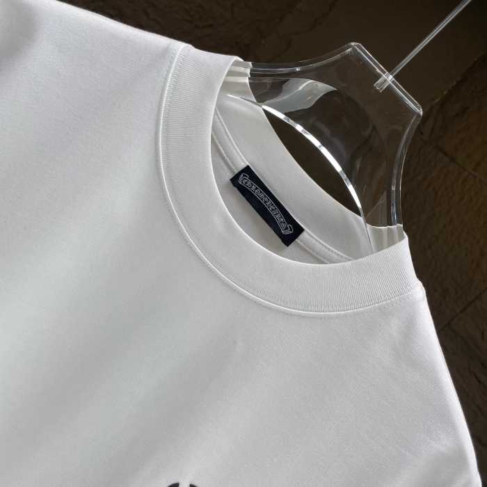Chrome Hearts Classic Logo Print Cotton Short Sleeves T-Shirts