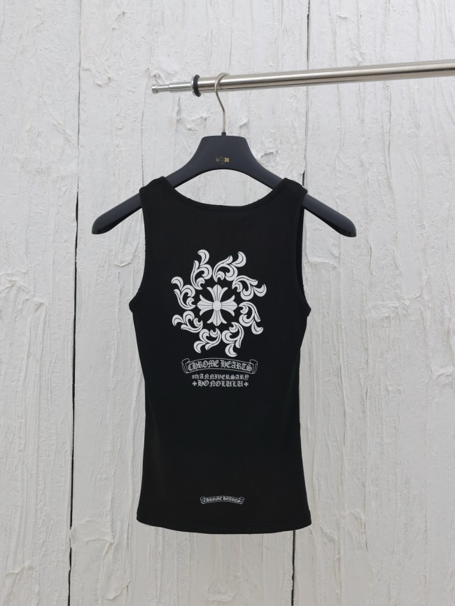 Chrome Hearts Cross Sanskrit Print Knitted Vest Tee