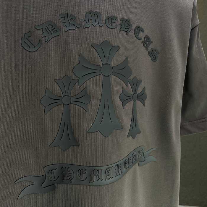 Chrome Hearts Classic Logo Print Cotton Short Sleeves T-Shirts
