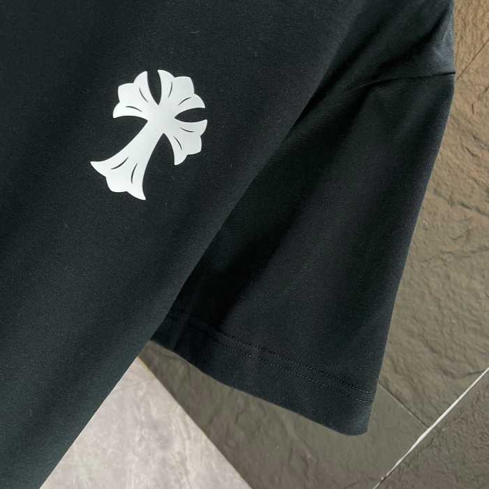 Chrome Hearts Classic Logo Print Cotton Short Sleeves T-Shirts