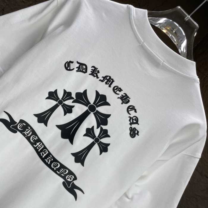 Chrome Hearts Classic Logo Print Cotton Short Sleeves T-Shirts