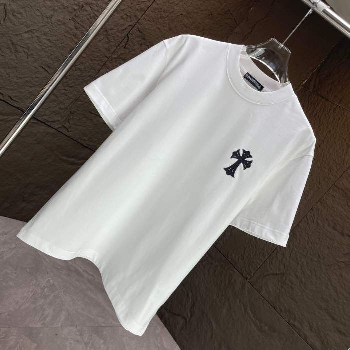 Chrome Hearts Classic Logo Print Cotton Short Sleeves T-Shirts