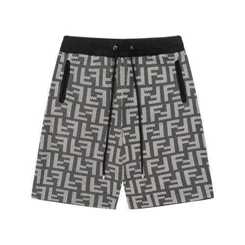 Fendi Dark Pattern Black and White Knitted Shorts
