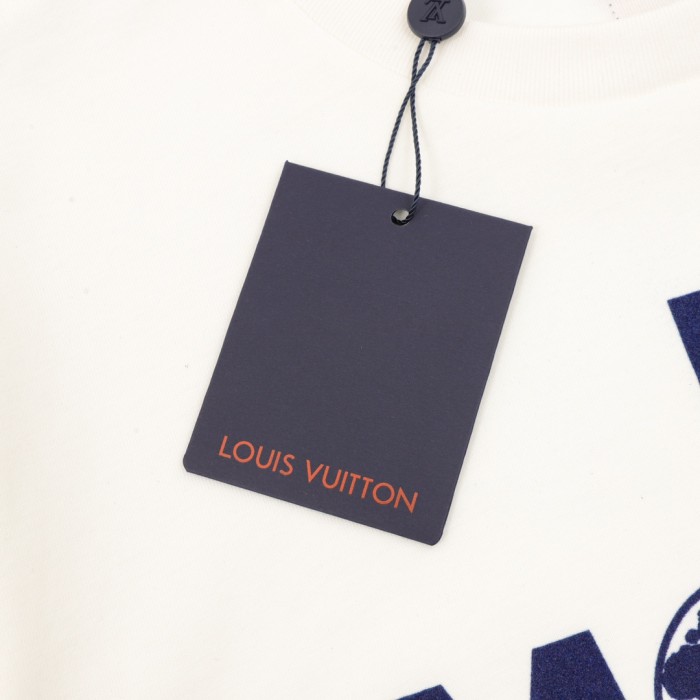 Louis Vuitton Earth FlockedGraphic Cotton Short Sleeve T-Shirt