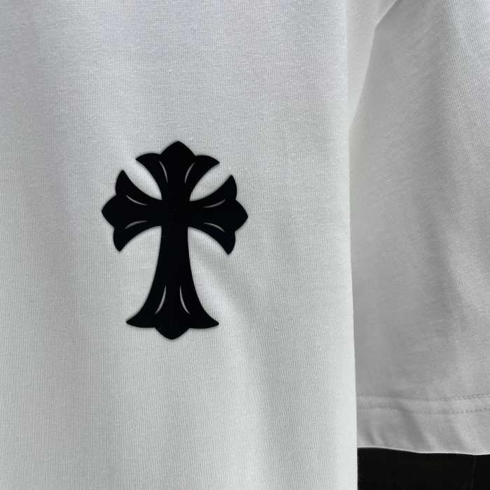 Chrome Hearts Classic Logo Print Cotton Short Sleeves T-Shirts