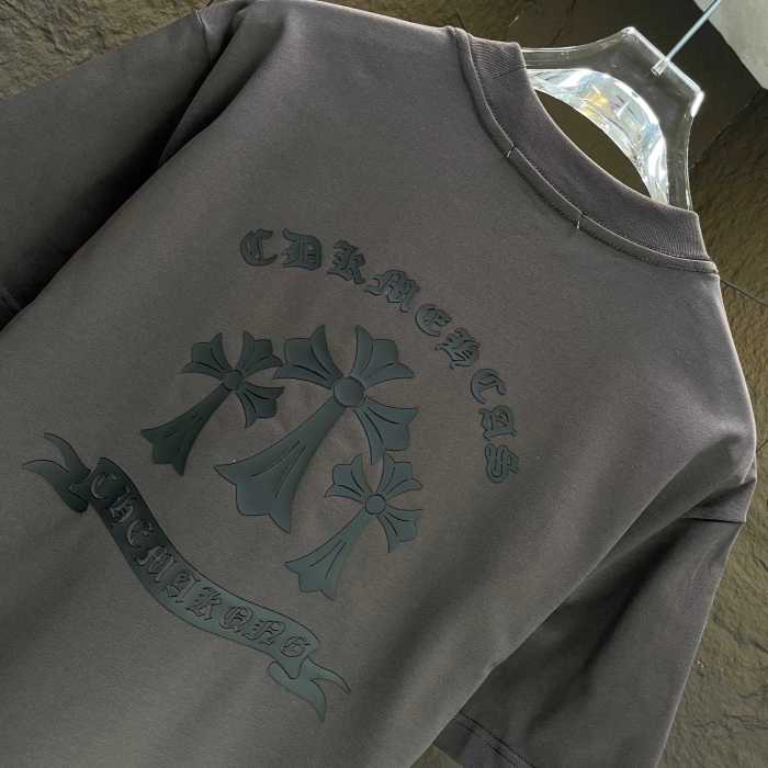 Chrome Hearts Classic Logo Print Cotton Short Sleeves T-Shirts