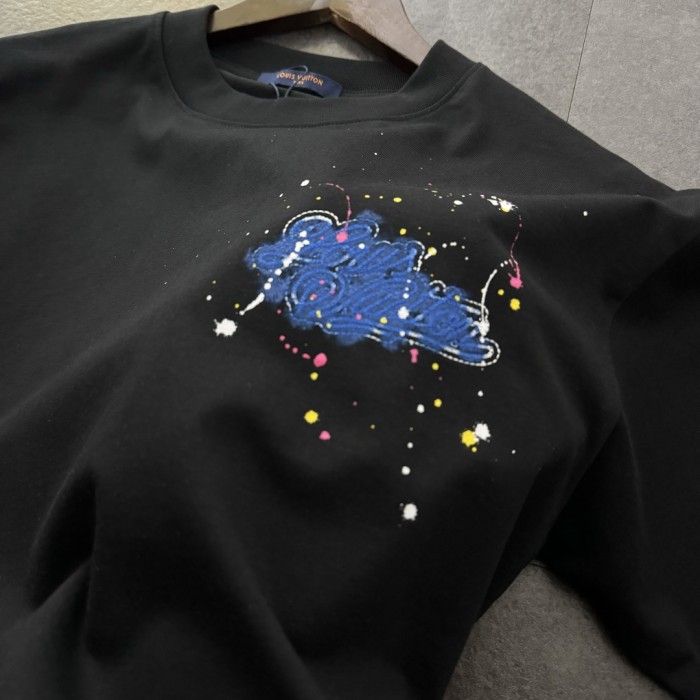 Louis Vuitton Logo Cotton Short Sleeve T-Shirts