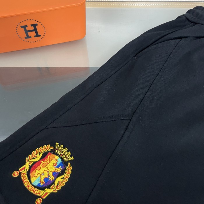 Balenciaga Logo Embroidered Shorts
