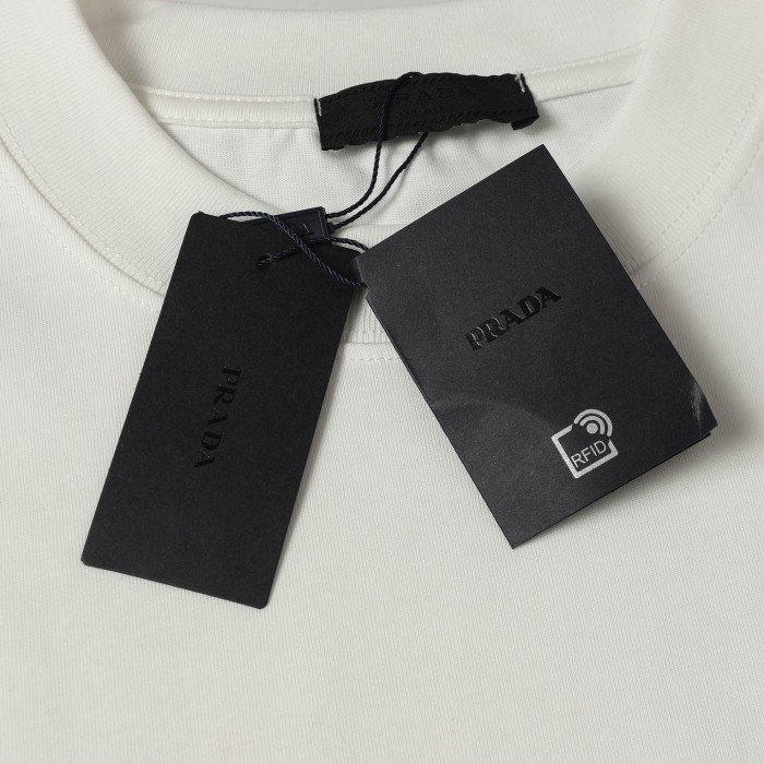 Prada Triangle Logo Nylon Pocket T-Shirt