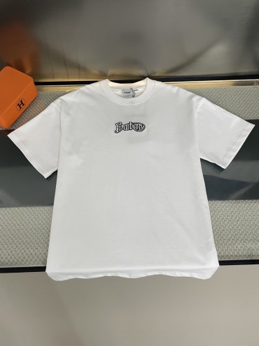 Burberry Logo Embroidery Cotton Short Sleeves T-shirt