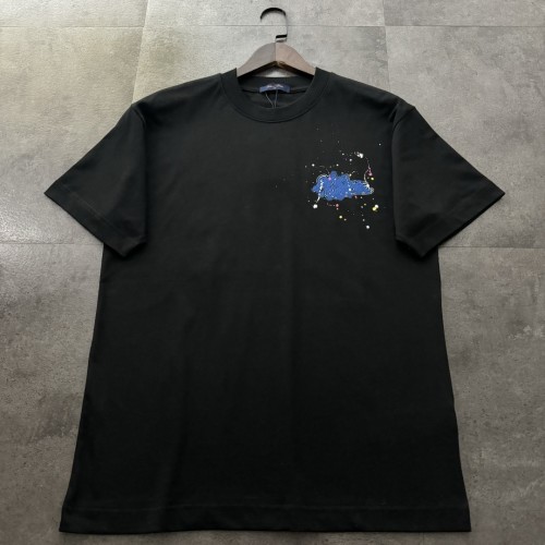 Louis Vuitton Logo Cotton Short Sleeve T-Shirts