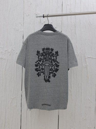 Chrome Hearts Grey Sword Short Sleeve T-Shirt