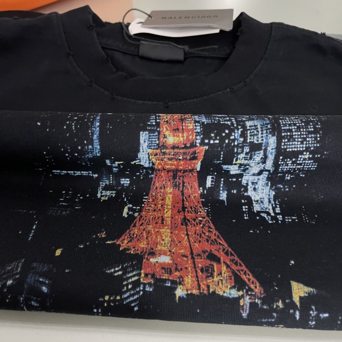 Balenciaga Japan Tokyo Tower Short Sleeve T-Shirt