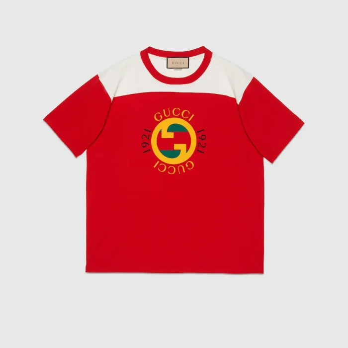 GUCCI T SHIRT GG MONOGRAM LOGO Cotton Short Sleeves