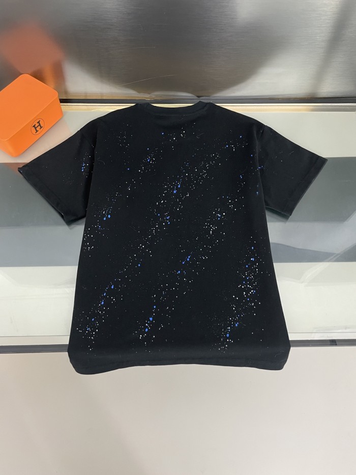 Prada Hand-sprayed Logo Cotton Short Sleeves T-shirt