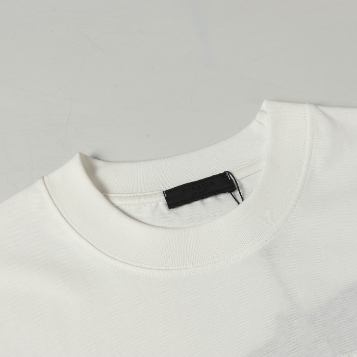 Prada Triangle Logo Nylon Pocket T-Shirt