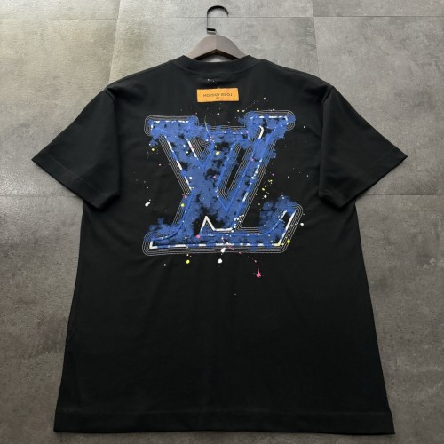 Louis Vuitton Logo Cotton Short Sleeve T-Shirts