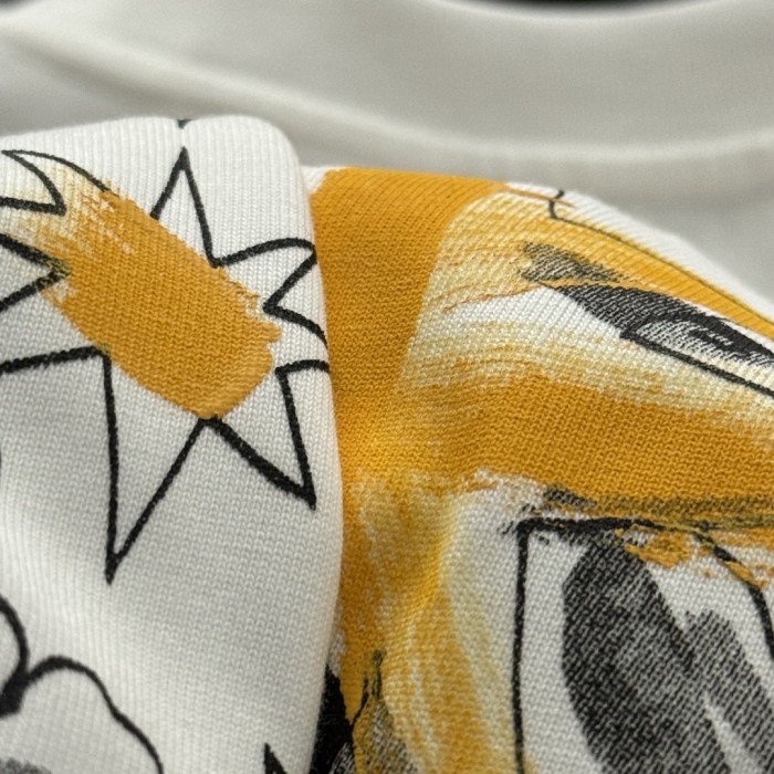 Givenchy Hand-painted Print Cotton Short Sleeve T-Shirt