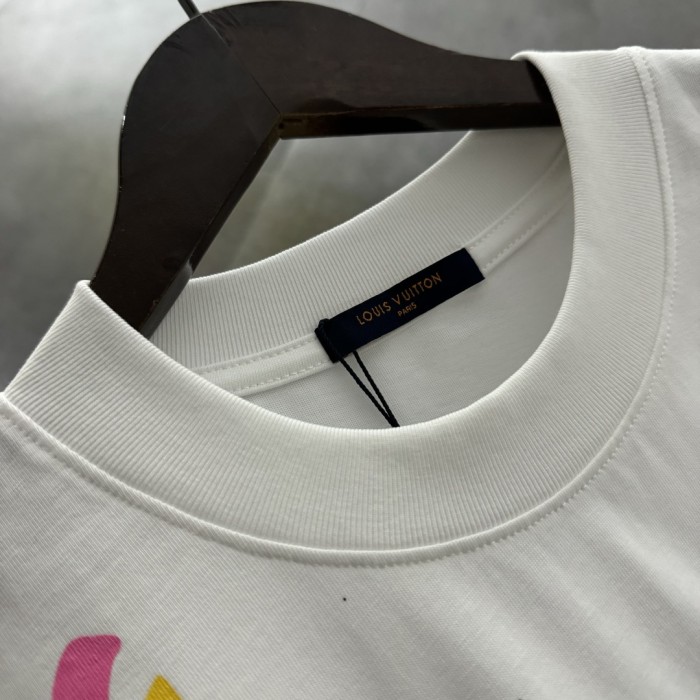 Louis Vuitton Logo Cotton Short Sleeve T-Shirt
