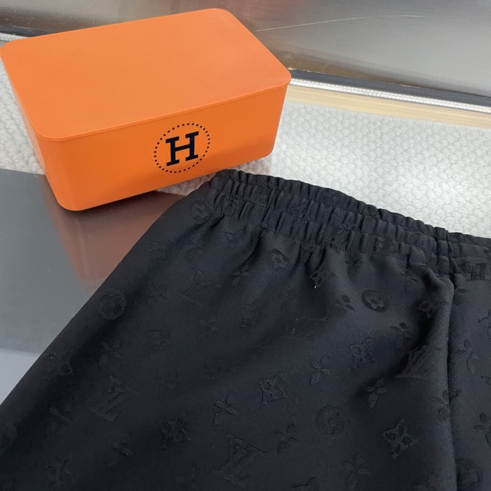 Louis Vuitton Embossed Logo Print Shorts
