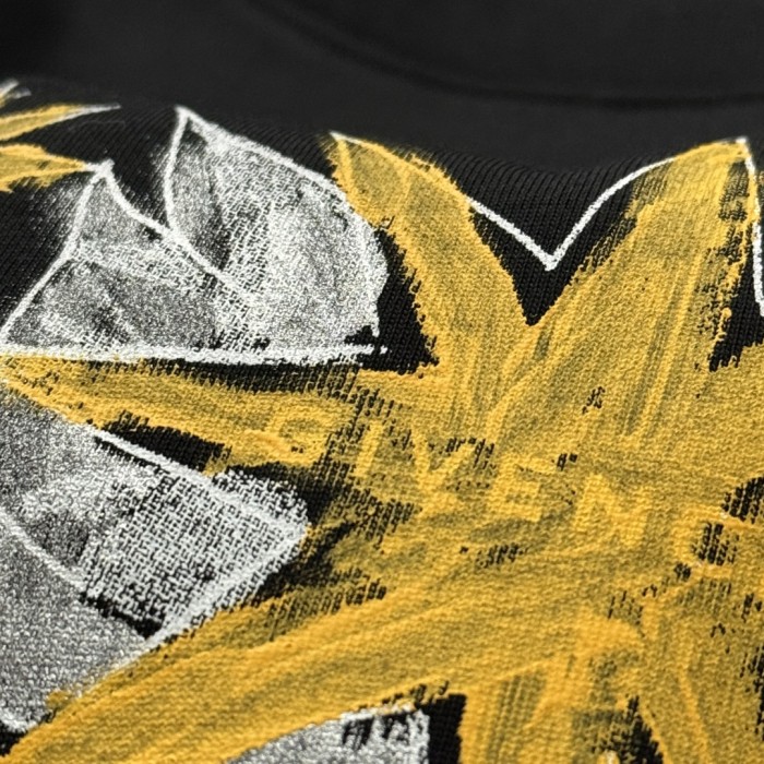 Givenchy Hand-painted Print Cotton Short Sleeve T-Shirt