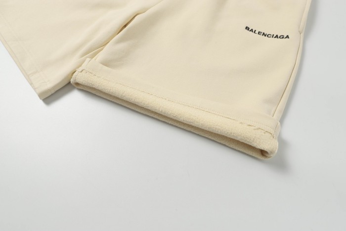 Balenciaga Logo Printed Elastic Waistband Track Shorts