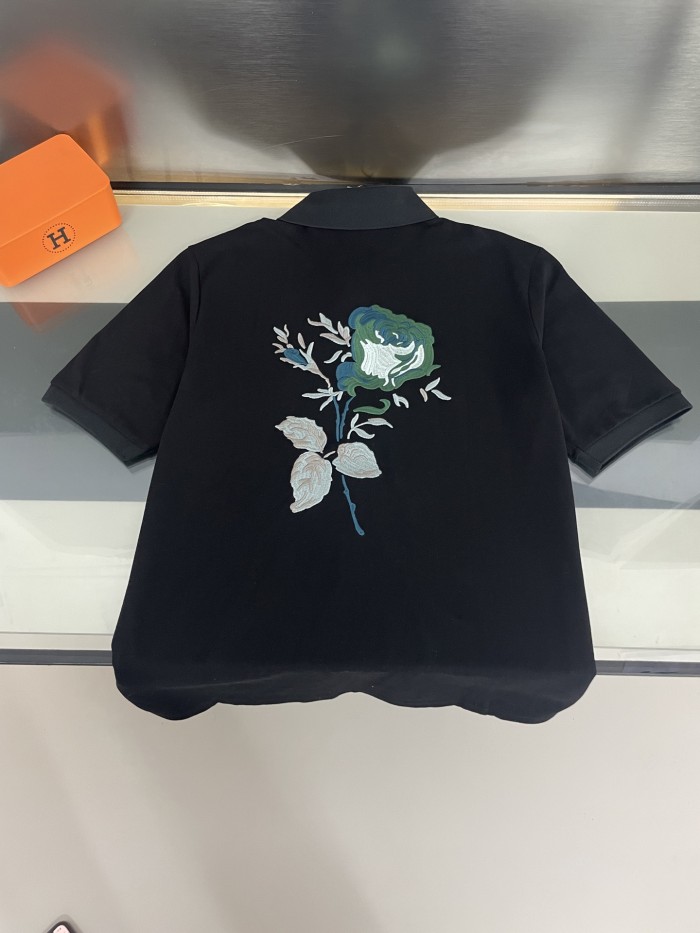 Dior CD Embroidered Lapel Polo Shirt