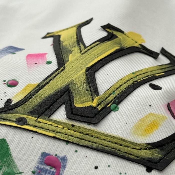 Louis Vuitton Logo Cotton Short Sleeve T-Shirt