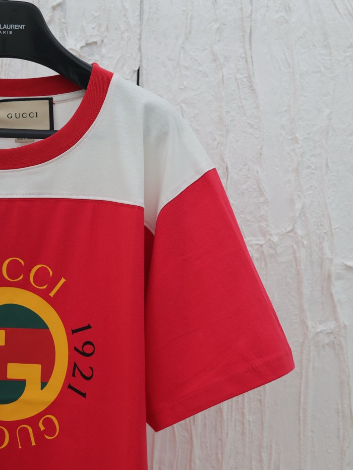 GUCCI T SHIRT GG MONOGRAM LOGO Cotton Short Sleeves